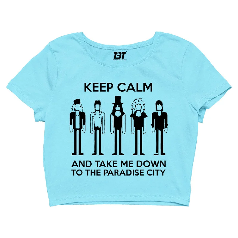 Seasonal Clearance Guns N' Roses Crop Top - Keep Calm - Paradise City