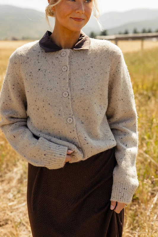 Celebrate the Weekend with Discounts Defying Gravity Speckled Cardigan