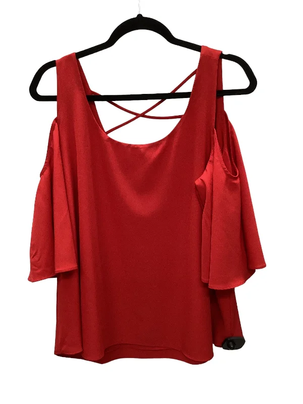 Limited Offer Red Top Short Sleeve Nygard Peter, Size Petite  M