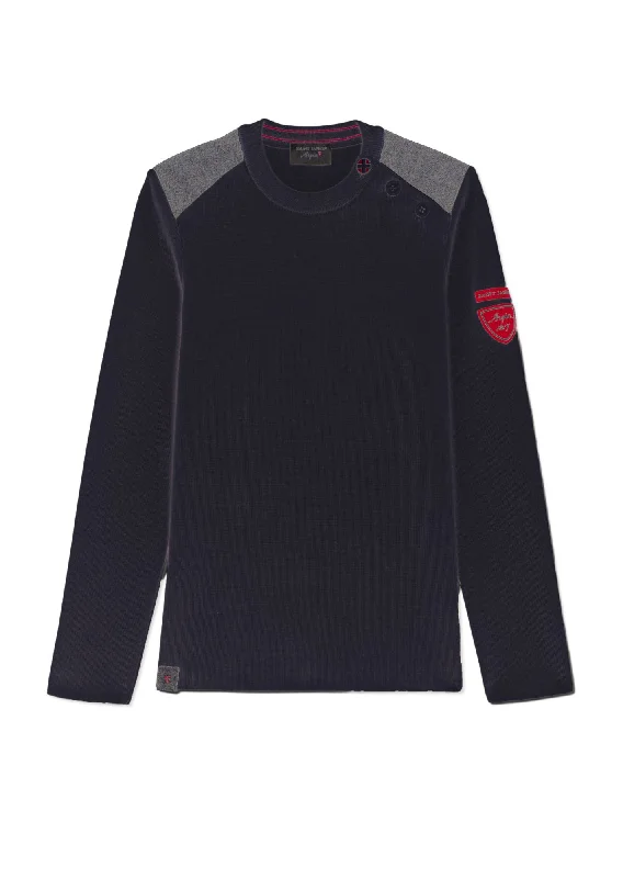 Weekend Savings Fiesta COMBE ARPIN - Wool Breton Sweater for Women (NAVY)