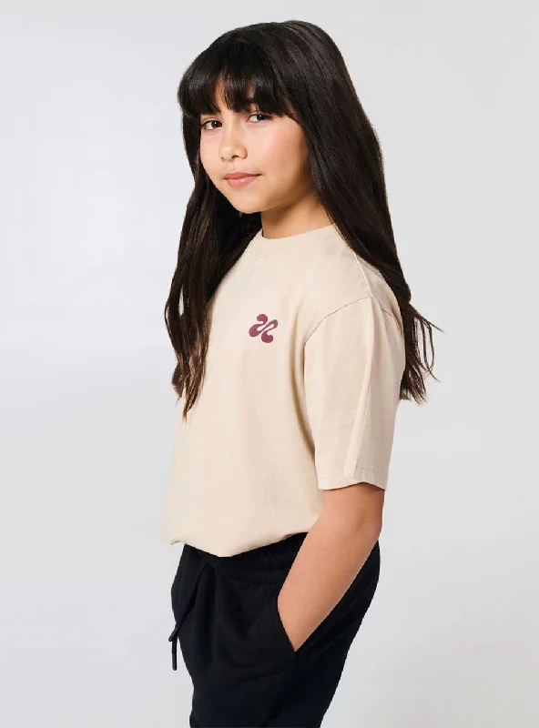 New Markdowns Kids Choreographer Logo Freestyle Baggy Tee Beige