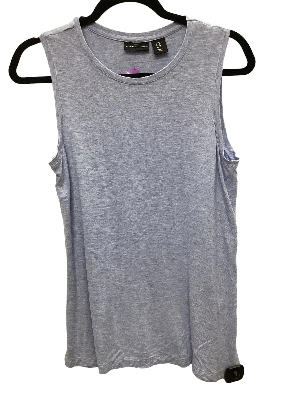 Midnight Madness Blue Top Sleeveless Basic Adrienne Vittadini, Size M