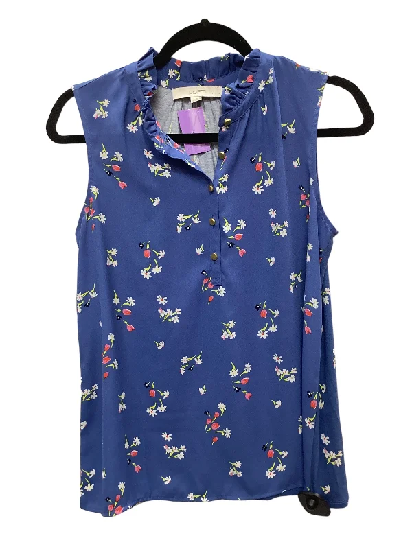 Amazing Value Blue Top Sleeveless Loft, Size Petite   S