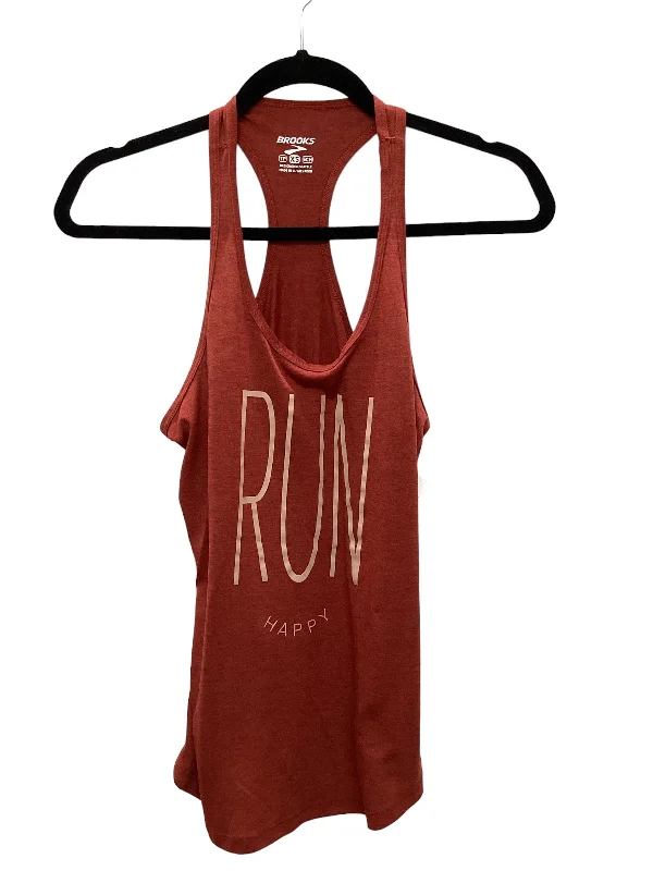 Discount Mania Red Athletic Tank Top Brooks, Size Xs