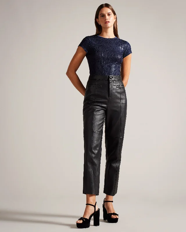 Super Sale Katrino Metallic Fitted Tee Navy