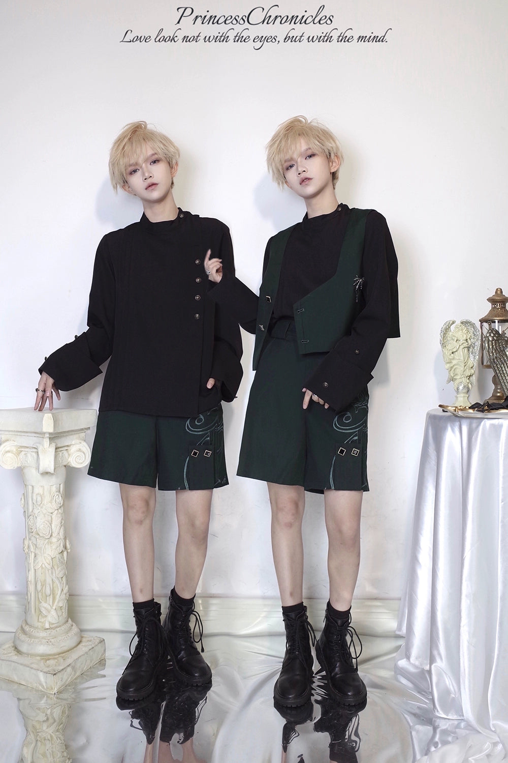 Year-End Sale Princess Chronicles~Ruwoxichen~Retro Ouji Lolita Prince Style Black Blouse
