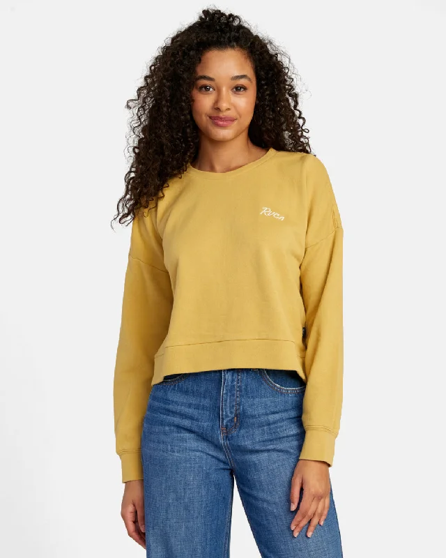 Season Finale Sale Scrypt Pullover Sweatshirt - Vintage Gold