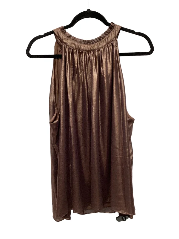Flash Sale Brown Top Sleeveless Simply Vera, Size Xxl