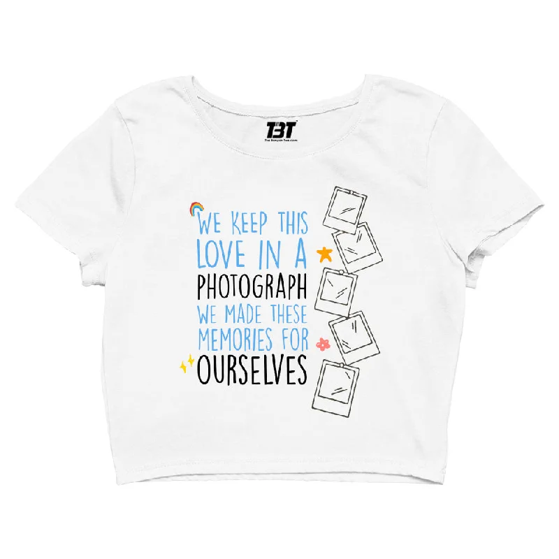 Bargain Prices Ed Sheeran Crop Top - Love In A Photograph
