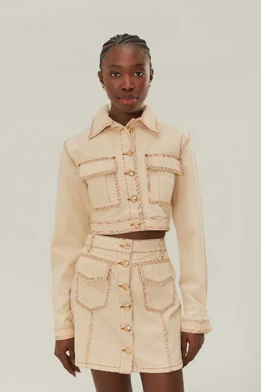Special Price Off White Gabardine Jacket
