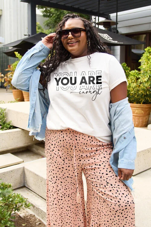 Deep Discounts Simply Love Full Size YOU ARE ENOUGH Short Sleeve T-Shirt