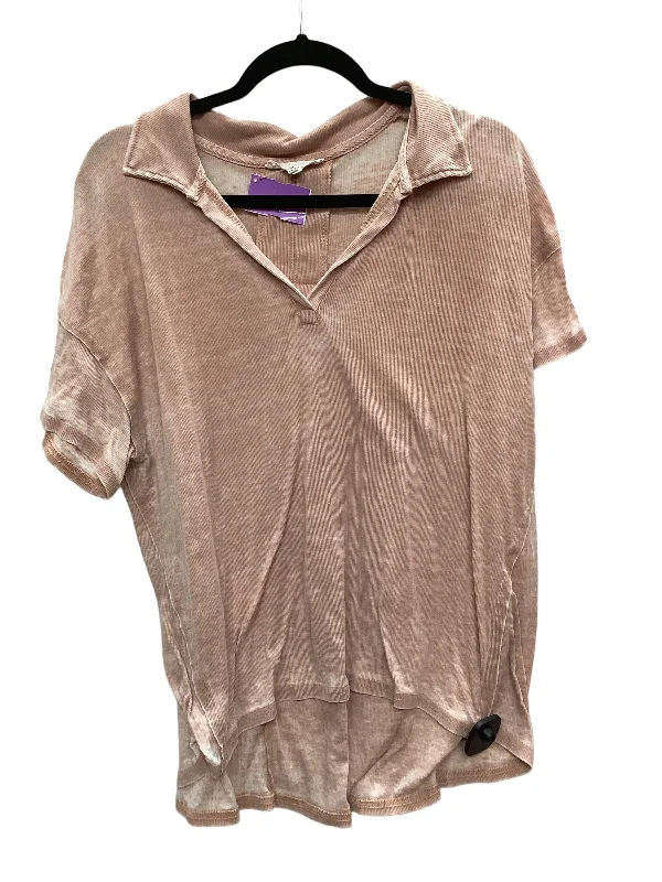 Hot Deal Orange Top Short Sleeve Jane And Delancey, Size L