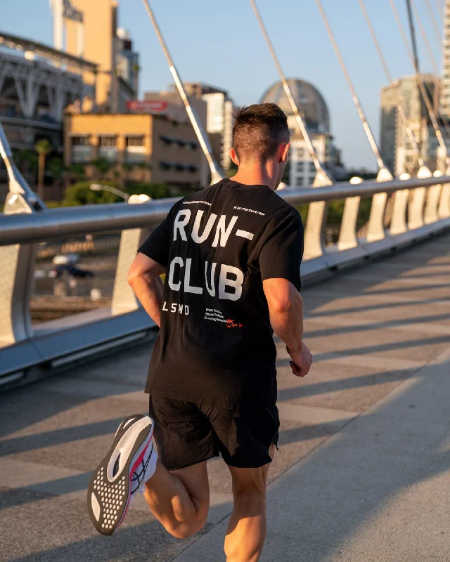 Clearance Sale Unisex Love The Run FLXCotton Tee Oversize - Black-White