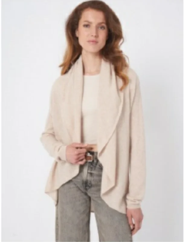 Discount Deals Sand Shawl Cashmere Cardigan