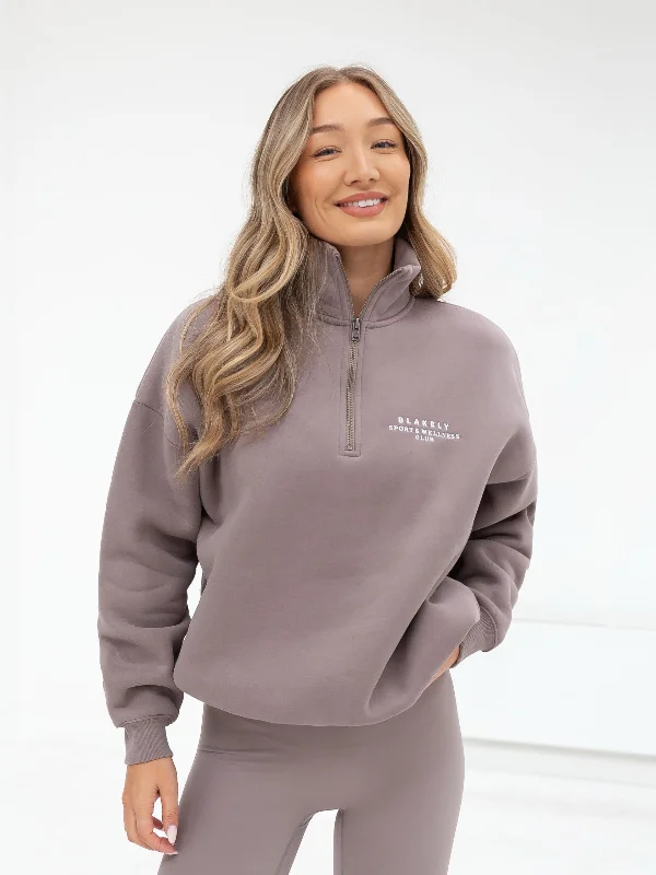 Weekend Savings Spectacle Ultimate 1/4 Zip Sweater - Pink Taupe