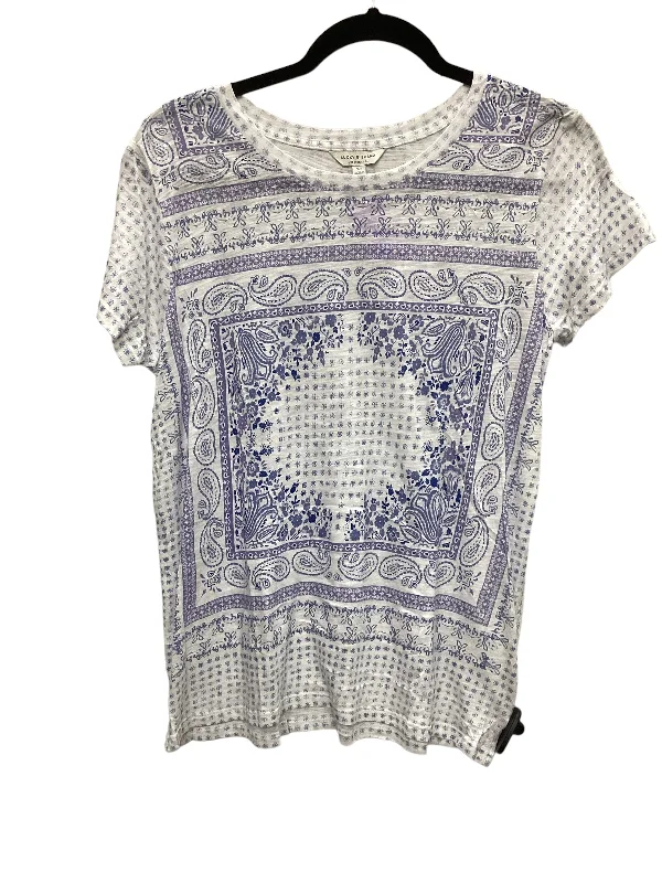 Act Fast Blue & White Top Short Sleeve Lucky Brand, Size S