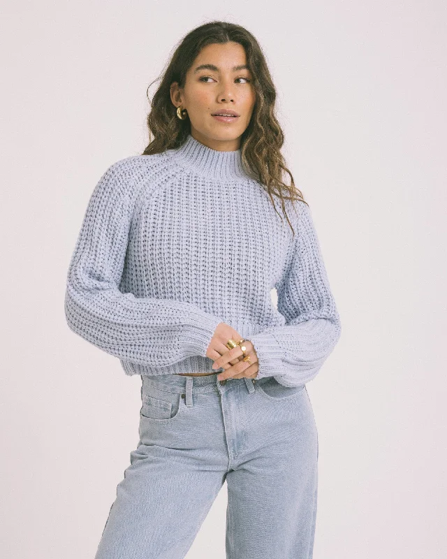 Stock Up and Save Tessa High Neck Knit Kaschmirblau