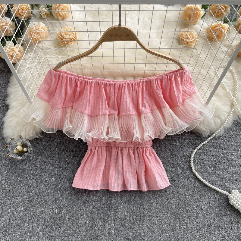 While Supplies Last Cute crop tops fashion girl dress    S159