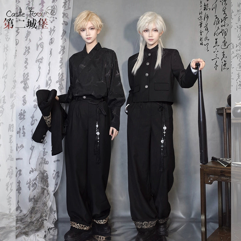 Make Your Weekend Count with Savings CastleToo~Chinese-style Han Element Zhongshan Suit Dragon and Crane Pattern Make Your Weekend Count with Savings CastleToo~Chinese-style Han Element Zhongshan Suit Dragon and Crane Pattern
