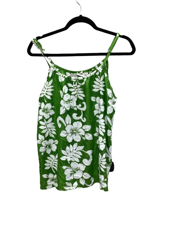 Massive Deals Green & White Top Sleeveless Clothes Mentor, Size Xl