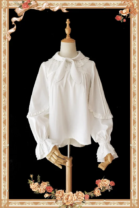 Weekend Specials to Savor Infanta~Rabbit Ear Tie~Long Bishop Sleeves Lolita Blouse