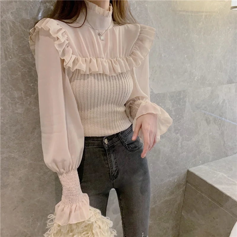 Great Bargain Winter Autumn French Sweet top   S580