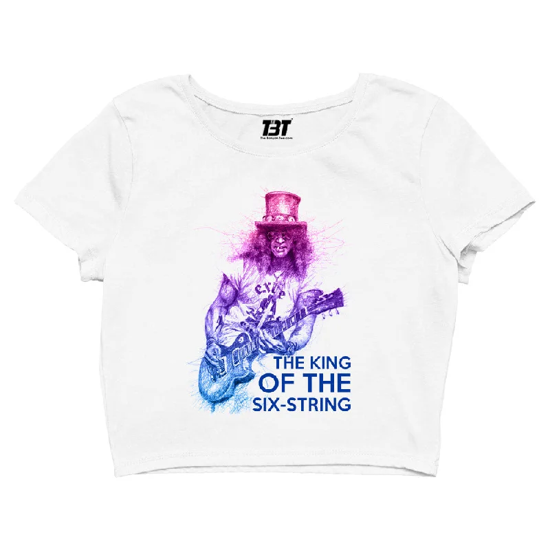 Price Smash Guns N' Roses Crop Top - The King Of The Six String - Slash