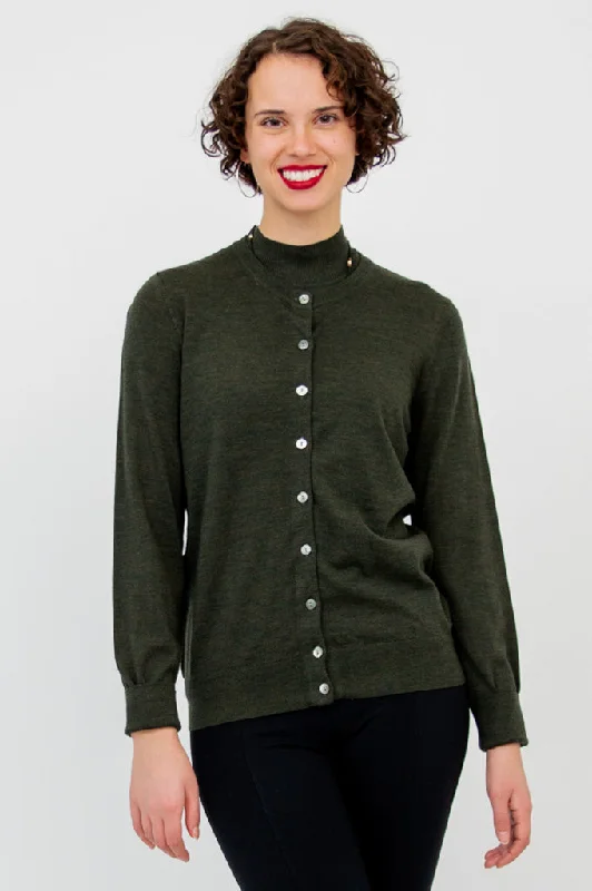 Weekend Shopping Bliss Kitten Cardigan, Boscage,Merino Wool