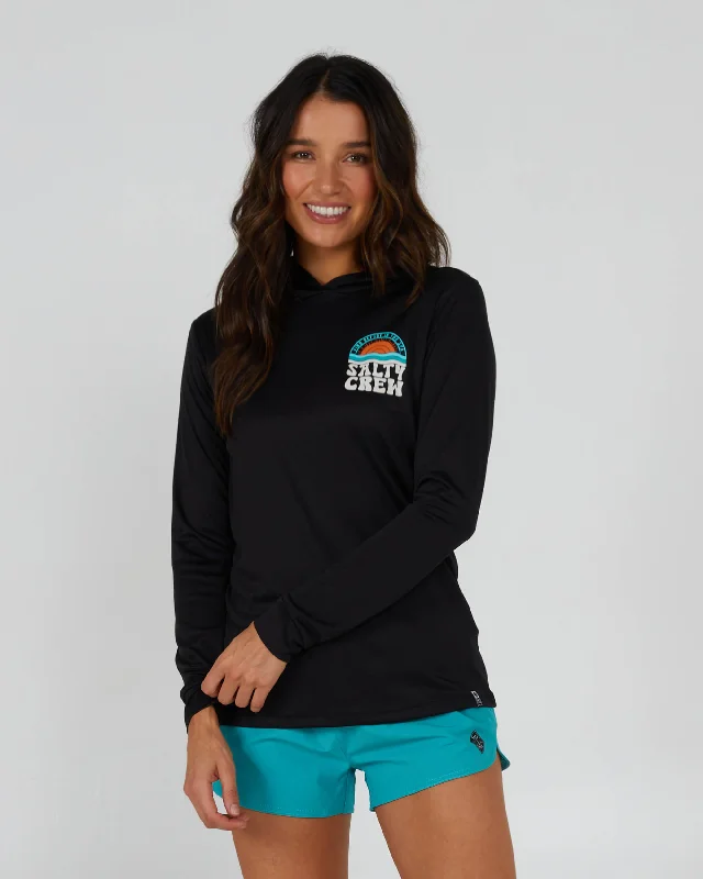 Weekend Discounts to Enjoy Sundown Hooded Sun Shirt - Black