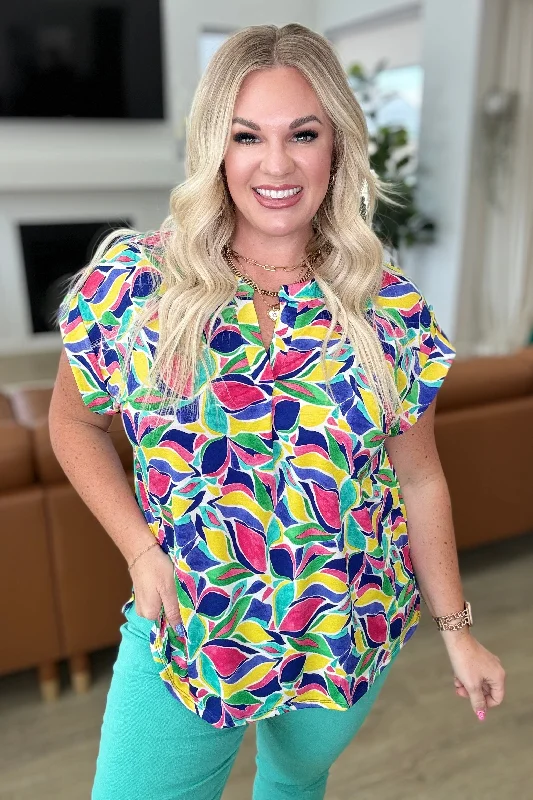 Price Blitz Lizzy Cap Sleeve in Royal and Magenta Mod Floral