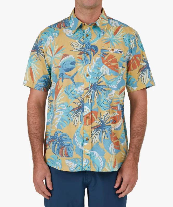 Low Prices Large Kine S/S Woven - Seaweed