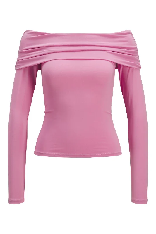 Markdowns Jjxx - Jxmille Str Ls Off Sh Top - 4614977 Moonlite Mauve