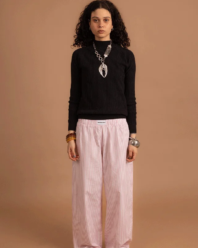 Weekend Offers That Dazzle Black Ribbed Mock Neck Top