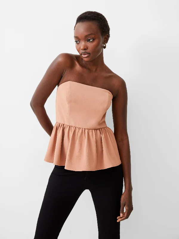 Massive Savings Harry Suiting Strapless Peplum Top