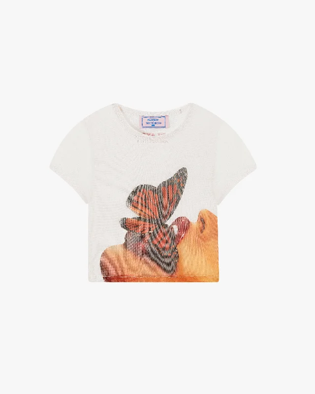 Can't Be Beat BUTTERFLY KISS MESH TOP