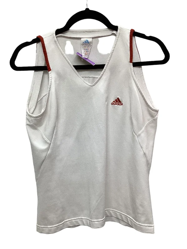 Savings Soar This Weekend Red & White Athletic Tank Top Adidas, Size L