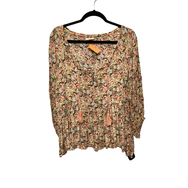 One-DAY Sale Top Long Sleeve By Easel  Size: L