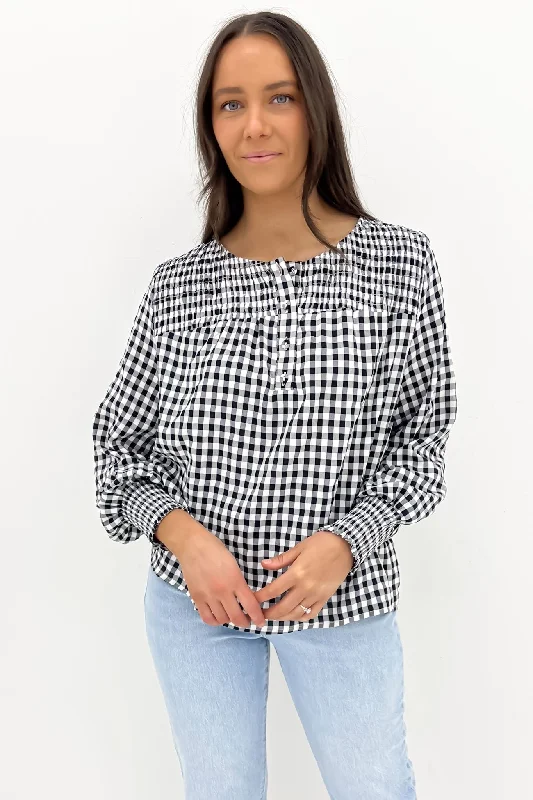 Buy Now Jovie Top Black Gingham