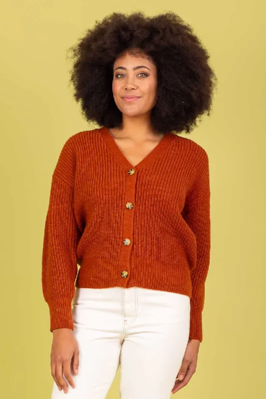 Seasonal Clearance Tara Cardigan - Rust