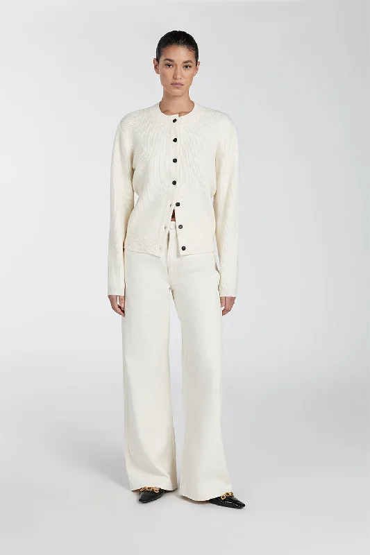 Savings Soar This Weekend AXEL CREAM CASHMERE BLEND CARDIGAN