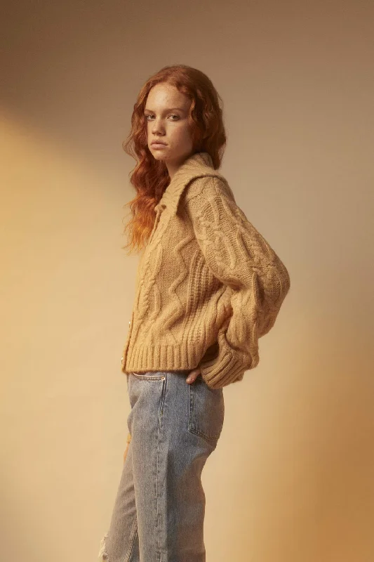 Weekend Special Cardigan Madia Camel