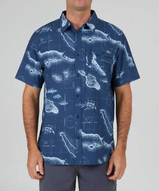 Massive Deals Sc Bight S/S Tech Woven - Navy