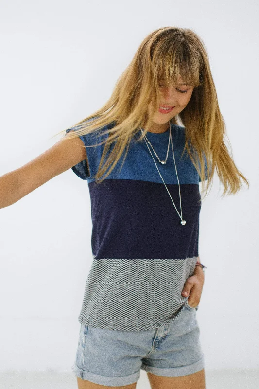 Loyalty Reward Top Mia Blue Stripes