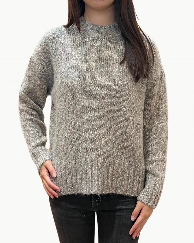 Deal of the Day Maral Woman Knit Pullover Sweater In Heather Grey