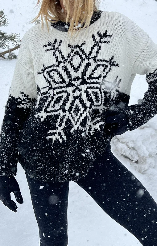Weekend Savings Bonanza Stowe Sweater ~ Snowflake Knit