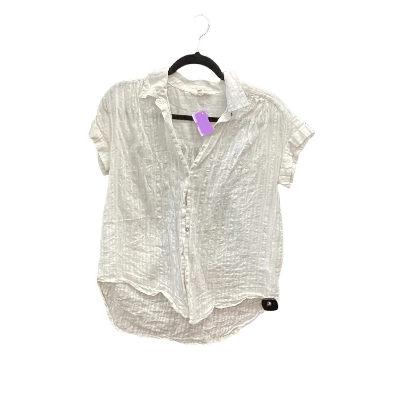The Best Prices White Top Short Sleeve Jane And Delancey, Size M