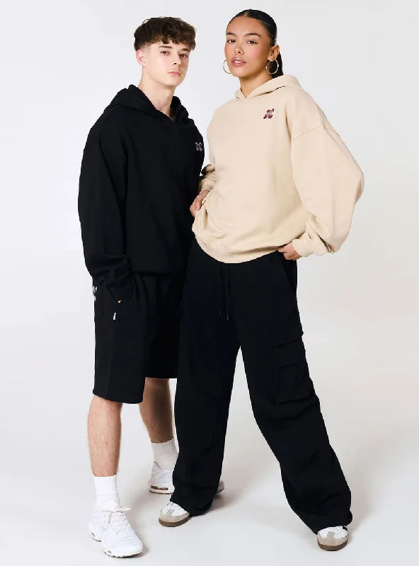 Take Advantage Kids Choreographer Logo Freestyle Oversized Hoodie Beige