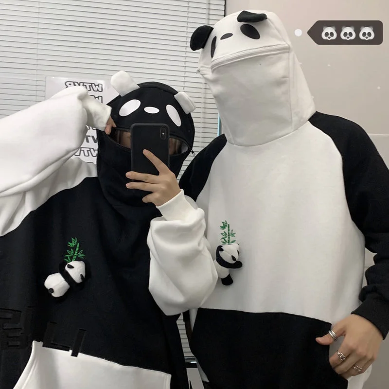Deal of the Day Panda Pocket Zip Hoodie Jumper  AD12777