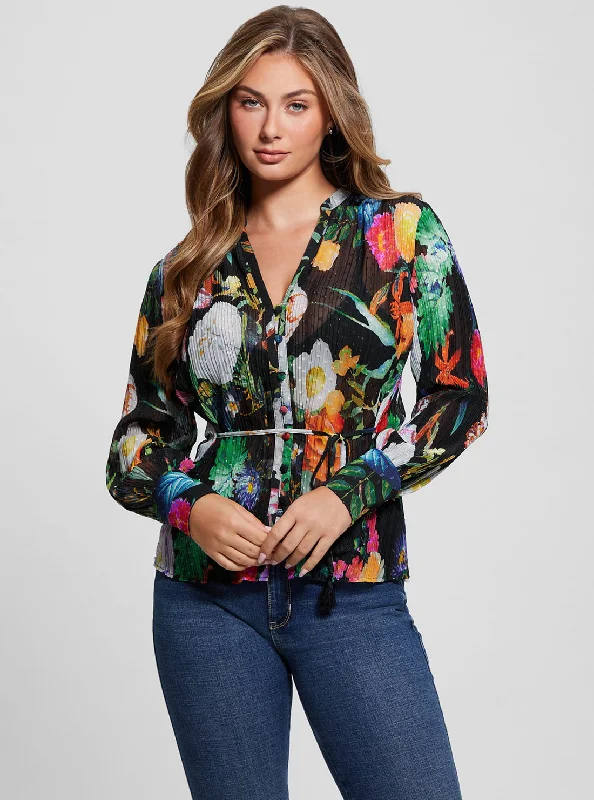 While Supplies Last Garden Print Lisette Top