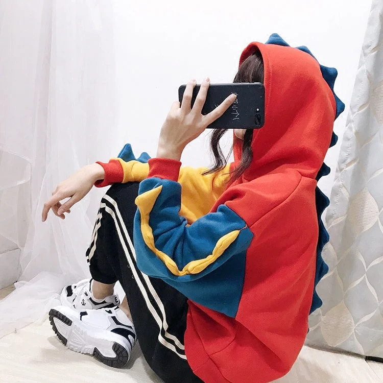 Members Only Dinosaur Hoodie Fleece AD12782